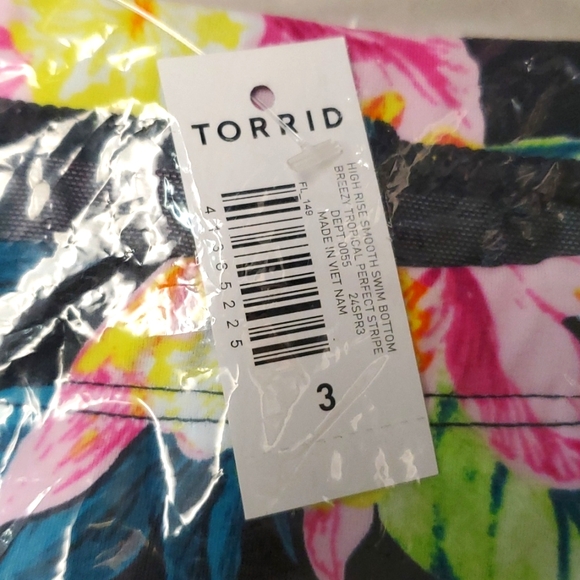❤️NWT VINTAGE TORRID SWIM BOTTOM TROPICAL - HIGH WAIST TUMMY CONTROL BIKINI PLUS - Picture 6 of 11